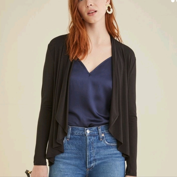 Amour Vert Sweaters - Amour Vert black open front cardigan